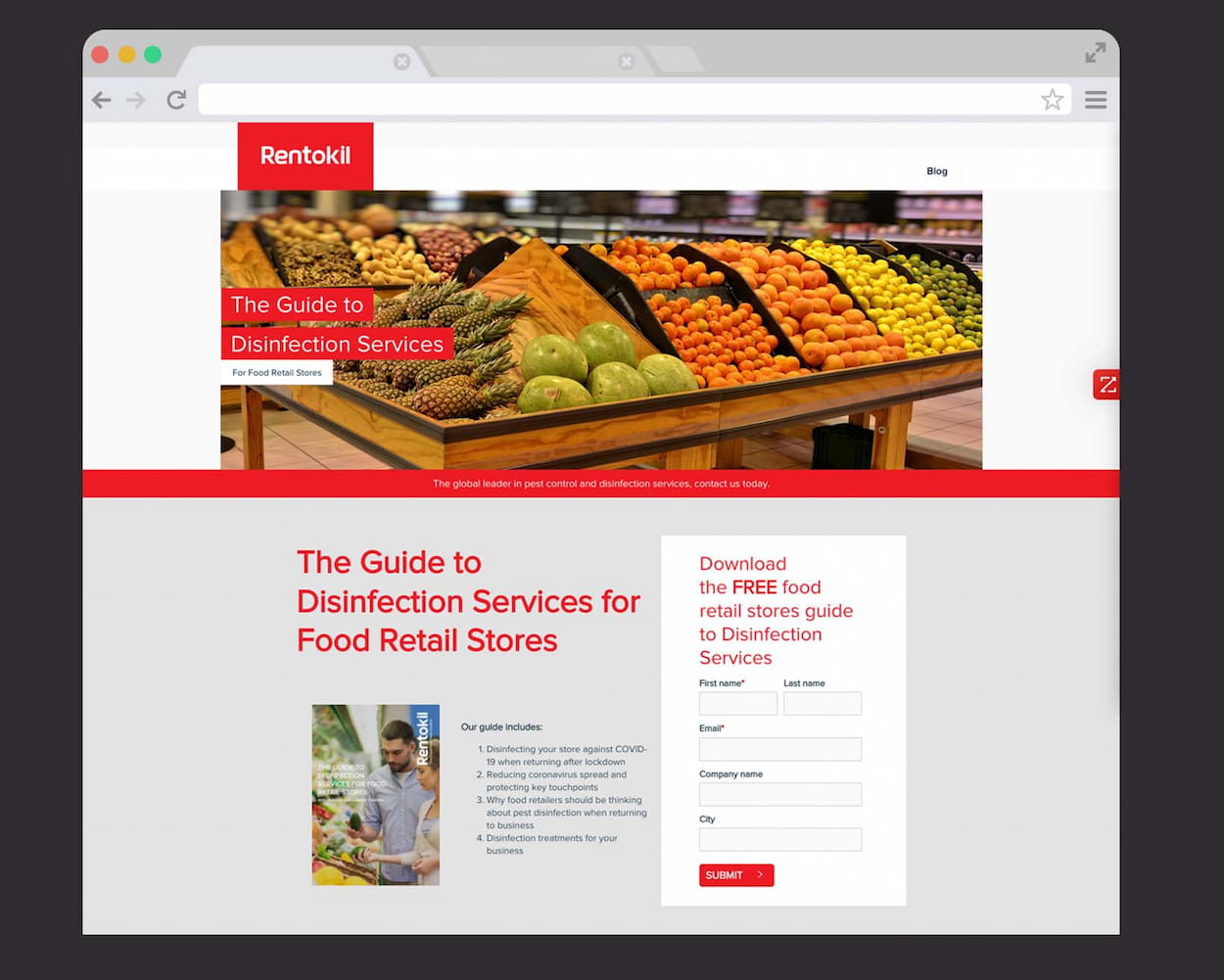 Rentokil Campaign Landing Page